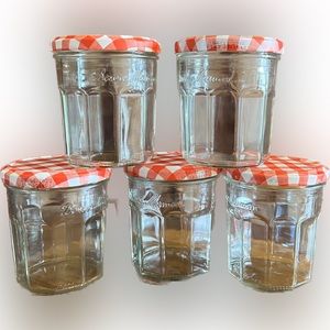 Bonne Maman 13 oz jars. Lot of 5 for crafts or food storage